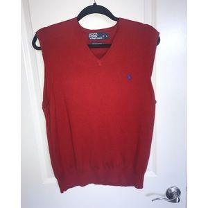 Polo by Ralph Lauren Red Sweater Vest